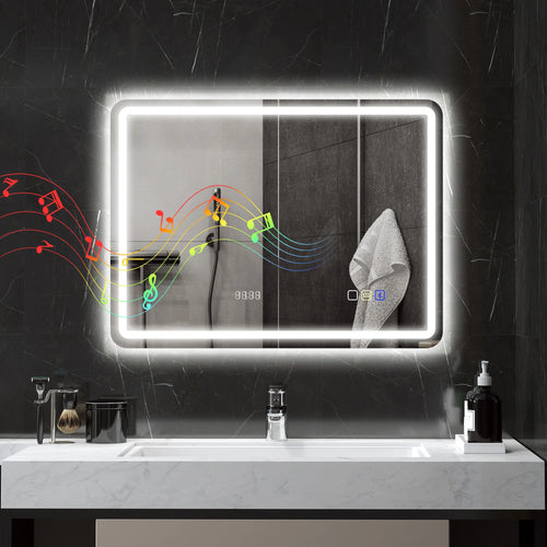 Miroir LED LUMIRA — détail de l'éclairage réglable