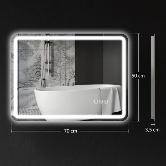 Miroir de salle de bain LUMIRA — ambiance lumière chaude